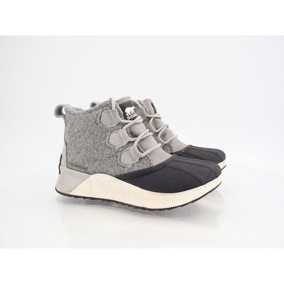 Sorel Out N About III Waterproof Duck Boot Womens Size 5.5 Grey Black Rubber - Picture 1 of 11